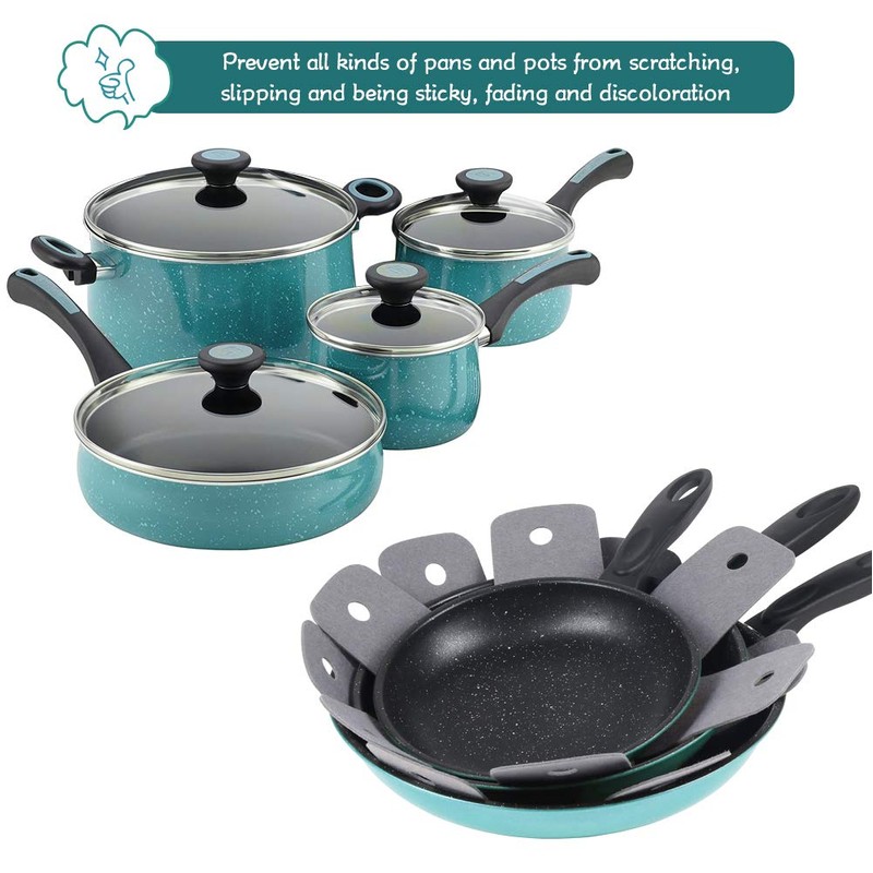 BYKITCHEN Pan Pot Protectors, Set of 12 and 4 Different