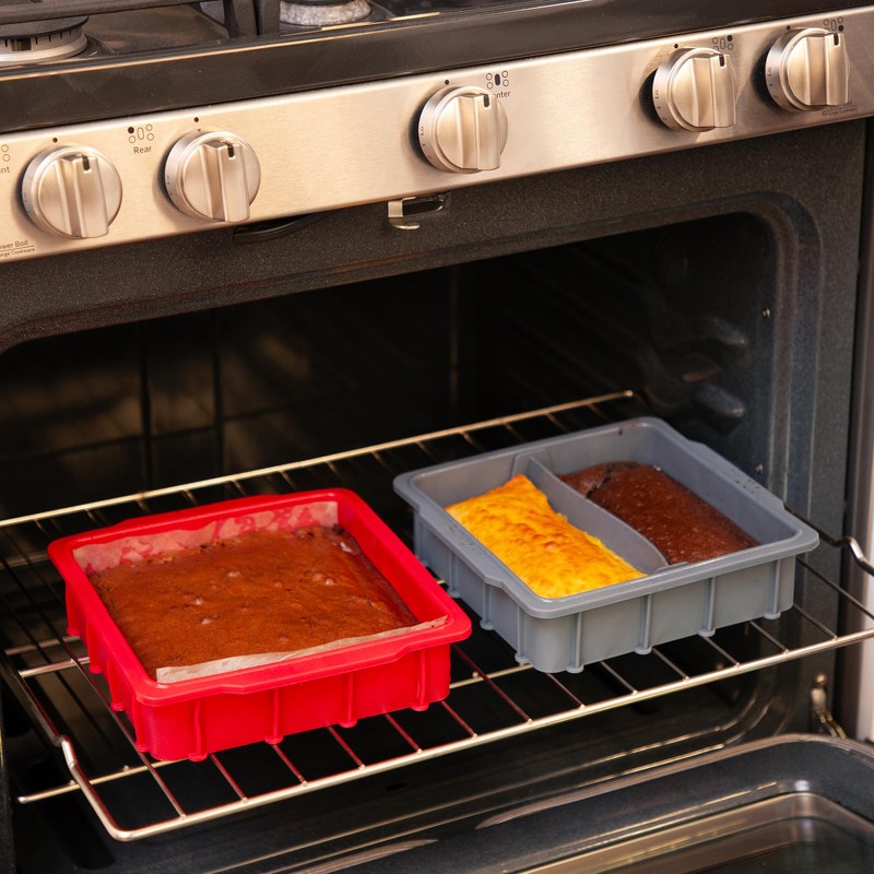 NuWave Silicone Baking Kit with 8x8-inch Baking Pan, Removable Divider