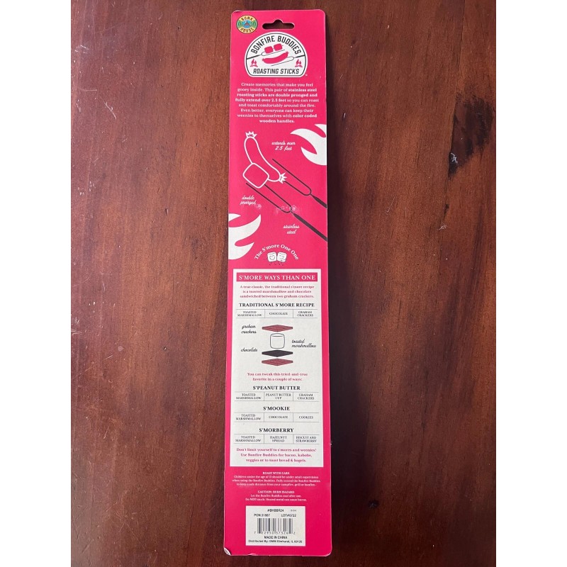 Bunkhouse Bonfire Buddies Roasting Sticks - Yellow / Green