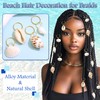 NAISKA 40PCS Shell Hair Jewelry for Braids Conch Boho Loc