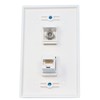 RiteAV 1 coaxial cable TV F and 1 CAT6 white