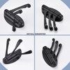 Angle Simple Folding Towel Hook Matte Black, Metal Swivel Robe