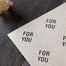 BAY LETTERPRESS Washi Gift Stickers, 24 Sheets for You, Wrapping, Gold, Diameter 1.2 inches (31 mm)