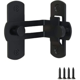 WAYDA Barn Door Lock, 90 Degree Right Stainless Steel Angle Door Latch Buckle for Doors and Windows