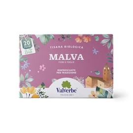 Valverbe Tisana Malva Pura Biologico 20 Filtri - Pacco da 6 - 120 g