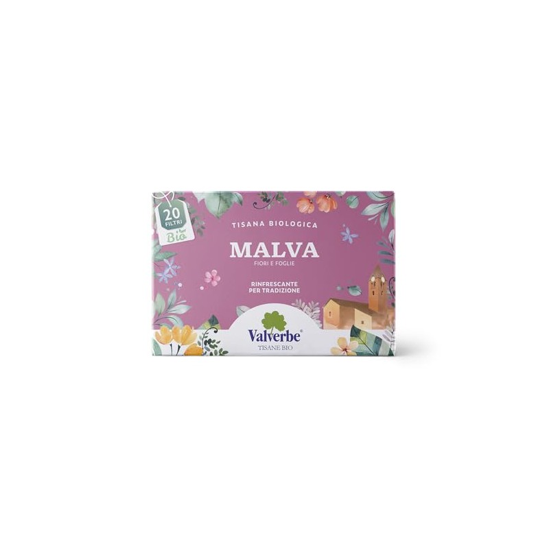 Valverbe Tisana Malva Pura Biologico 20 Filtri - Pacco da