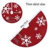 MACTING Christmas Red Tree Skirt 30Inch Small Burlap Tree Mat