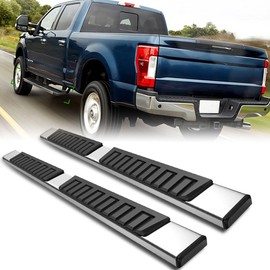 Running Boards Compatible with 1999-2016 Ford F-250, 4 Full-Size Doors Side Steps, Mirror Stainless Steel Side Steps.