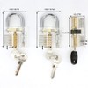 ValueHall 7 PCS Training Locks Professional Transparent Cutaway Practice Keyed