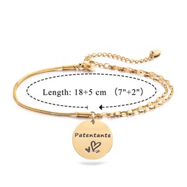 Melix Home Godmother Bracelet Wedding Gift for Godmother Jewellery Bracelets, Stainless Steel