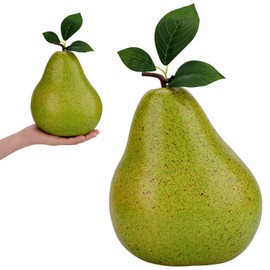 Gresorth 7 Inch Fake Huge Green Pear Decoration Artificial Oversize Fruit Display Simulation Faux Centerpieces for Wedding Festival Birthday Restaurant - 1 PCS