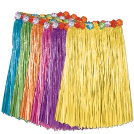 Beistle Adult Artificial Grass Hula Skirts Party Supplies, Colors may vary