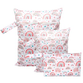 Greyoe Pack of 3 Wetbag Nursery Wet Bag, Wet Bag, Reusable Wet Bag, for Swimming Equipment, Sportswear, Wet Laundry, 3 Sizes, Ideal for Outdoor Use, NO, c cup