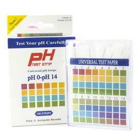 EasyULT 100 Strips pH 1-14 Test Paper Extensive Test Paper, Litmus Paper Water Soil Testing Kit, Universal pH Balance Test Strips for Urine Saliva Drinking Water Pool Spa Soap Soil pH Monitoring