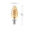 Globe Electric 40W Equivalent Soft White (2000K) Edison Candelabra Amber