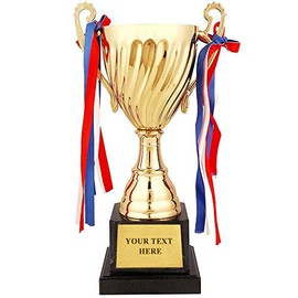 Wrzbest Trophy Cup - Large Trophy,Gold Award for Sports,Tournaments,Competitions,Soccer Football League Match Trophy,Other Teamwork Award