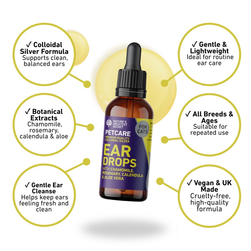 Nature's Greatest Secret Ear Drops for Cats 30ml | Colloidal
