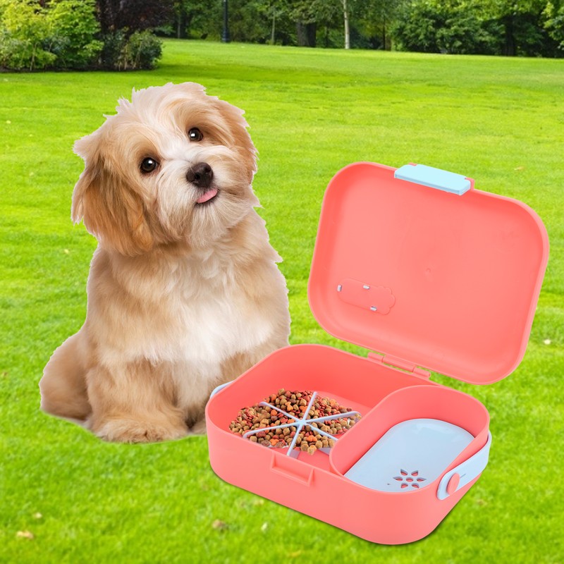 Pet Food Box Double Layer PP Toxic Free Prevent Leakage