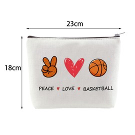 AJFHKJ Basketball Gifts for Women,Makeup Cosmetic Bag Gifts for Basketball Players Fans Friends,Basketball Team Birthday Christmas Gifts Travel Makeup Pouch Sport Basketball Mom