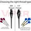 Viper Dart Accessory: Diamond 1/4" Thread Soft Tip Dart Points,