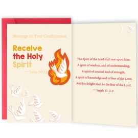 Mcduldul Religious Confirmation Cards for Teen Girls Boys, Inspirational Congratulations Confirmation Greeting Cards for Women Men, Christian Gifts Baptism