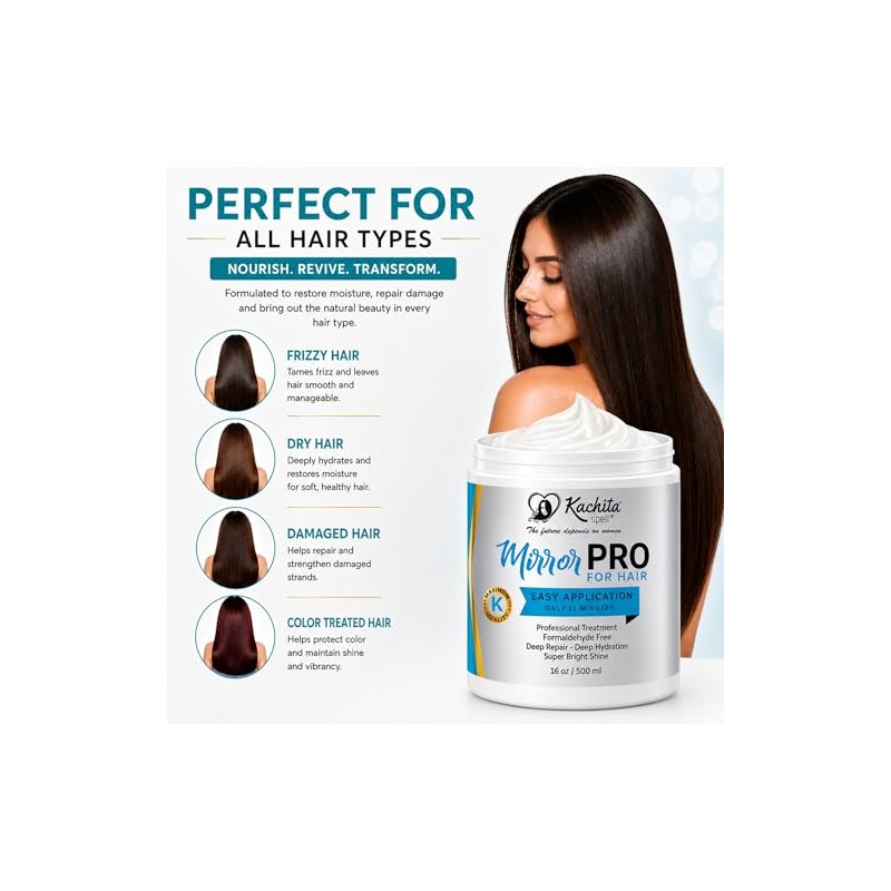 Tratamiento Capilar Kachita Spell, Mascarilla MirrorPRO de 16 oz, sper
