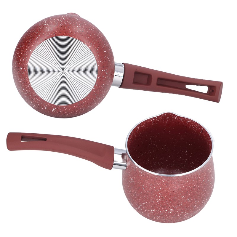 Single Handle Coffee Warmer Boiling Pot Mini Milk Pan Aluminum