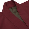 Kyoetsu Men's Kimono, Washable, Solid Color, Pongee, Japanese Clothing, red
