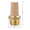 Pneumatic Silencer Made of Sintered Bronze 3/8 Inch Set of