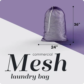 Handy Laundry Mesh Laundry Bag - Secure Drawstring Closure, Machine Washable, Spacious Storage, Durable Material, Commercial Factories, College Dorm, Laundromat, Apartments. (24" x 36" | Purple)