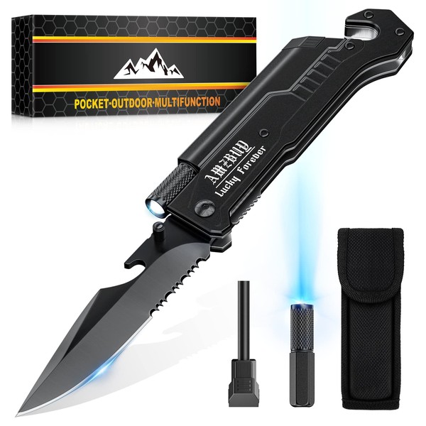 Stocking Stuffers for Men Dad Gifts: Christmas for Women Adults Present Idea, 7-In-1 Multi Tool Camping Fishing Multitool Birthday Gadgets for Him Boyfriend Husband Who Have Everything Wants Nothing
