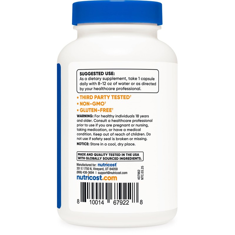 Nutricost Folic Acid (Vitamin B9) 1000 mcg, 240 Capsules (3
