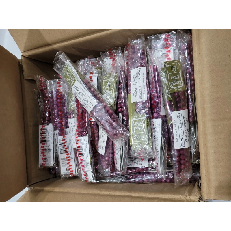 Unbranded Purple Shell Round Beads 8mm #94063