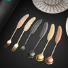 AIXXCUVQ 2pack/lot Metal Spork with Uniform Color Aesthetic Dining Experience