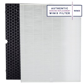 Genuine Winix 116130 Replacement Filter H for 5500-2 Air Purifier , 16.25"L x 12.5"W x 1.5"Th, White
