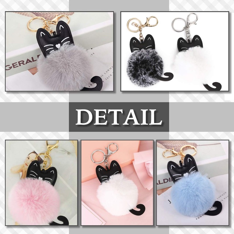CHROME CRANE WB079 Women's Cat Cat Brushed Fluffy Cute Key