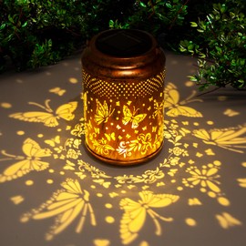Butterfly Solar Lanterns for Outdoors, Waterproof Metal Hanging Lights for Garden, Patio - Perfect Birthday and Garden Gifts for Women, Moms & Grandmothers