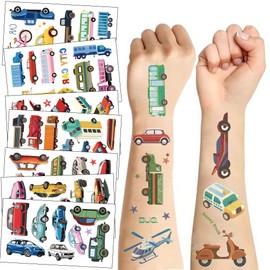 20sheet(200+patterns) Cartoon car Temporary Tattoos For Kids Boys Girls,Car Themed Birthday Party Favors, Supplies, Decorations, Fake Tattoo Stickers, School Rewards Prizes & Gifts for Boys & Girls