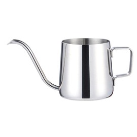 FAROL Coffee Pot Drip Pot Stainless Steel Silver Narrow Mouth Gooseneck Commercial Use (Silver, 250ml)