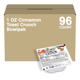 Cinnamon Toast Crunch Cereal Single Serve Bowl, 1 Oz (Pack of 96)