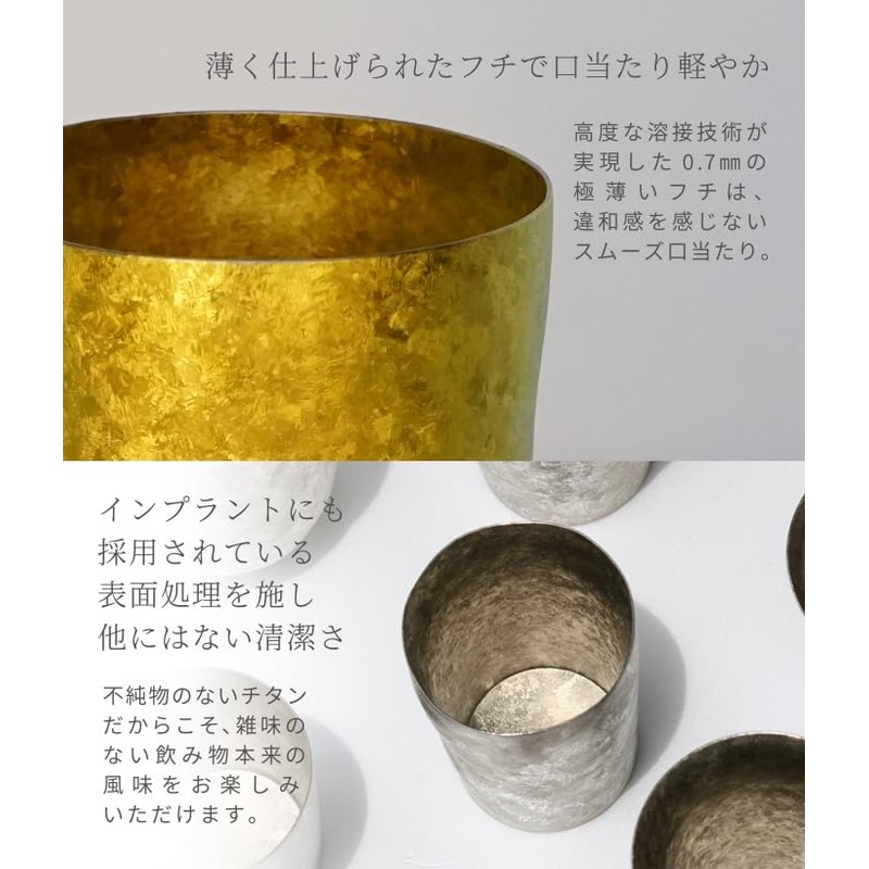 HORIE T09KMS270 Titanium Double Tumbler, Made in Tsubame, Niigata Prefecture,