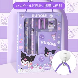 Goods, Stationery Set, Lucky Bag Set, Notebook, Pencil, Sharpener, Ruler, Eraser, 6 Crayons, 2025, Cute School Supplies, Students, Stationery, School Preparation, School Entrance Celebration, Girls