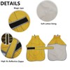 Geyecete Dog Jacket Adjustable Lightweight Raincoat with Reflective Straps and