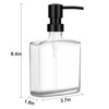 UHEY HOME Glass Hand Soap Dispenser Bathroom, 9.3oz Refillable Liquid