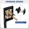 RAFECIEE Black Front Door Handle No Lock, Modern Exterior Door