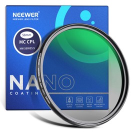 Neewer 58mm Polarizing Filter, 24 Layer Multi Resistant Nano Coated MC CPL Circular Polarising Filter, HD Optical Glass Polarizer/Ultra Slim/Reduce Reflection/Enhance Contrast/Reduce Glare