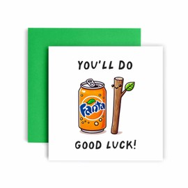 Huxters Funny Good Luck Card Fantastick Good Luck in your new home or Exams card Card for Son Daughter Nephew Niece - 14.8cm (Good Luck)