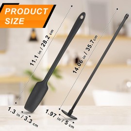 Dunkive Blender Spatula Set, Under Blade Bottle Scraper and Jar Scraper Blender, Reusable High Heat for Jar, Bottle, et