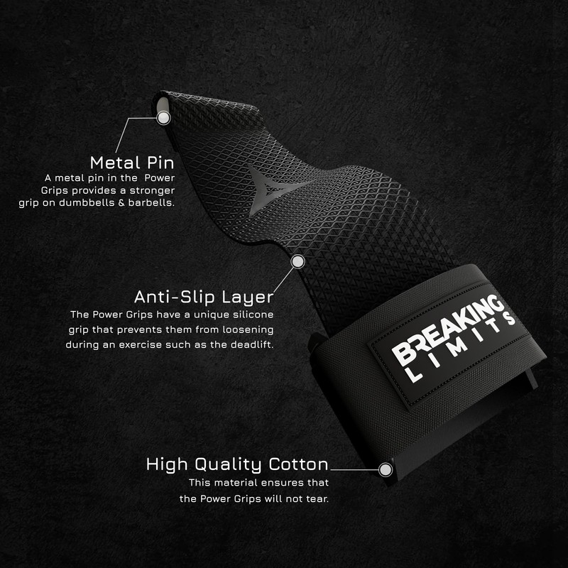 Breaking Limits Fast Grip Lifting Straps Strength Training - Non-Slip