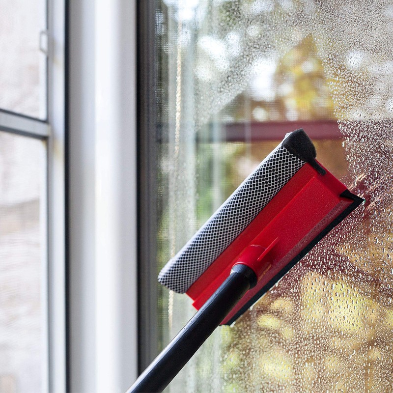 DSV Standard Window Squeegee for Car Windows, 2-in-1 Window Cleaner